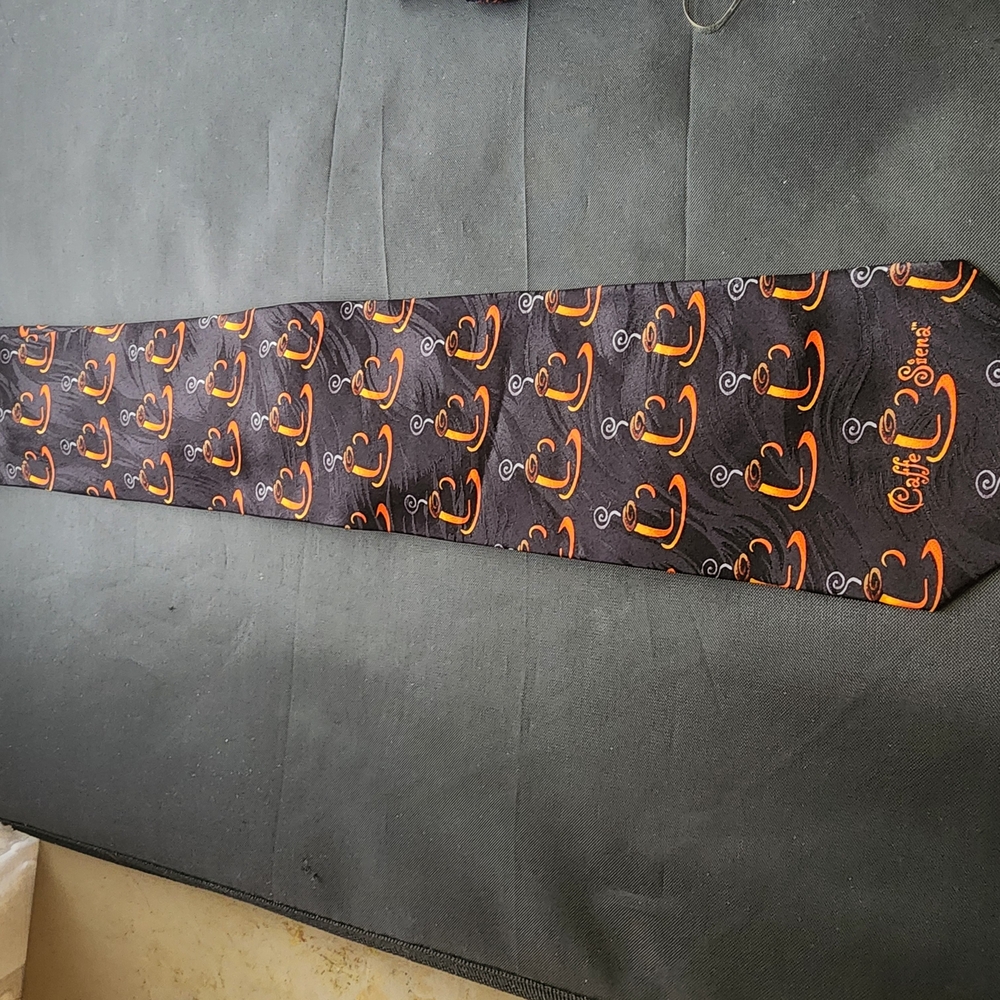 Black and Orange Tie